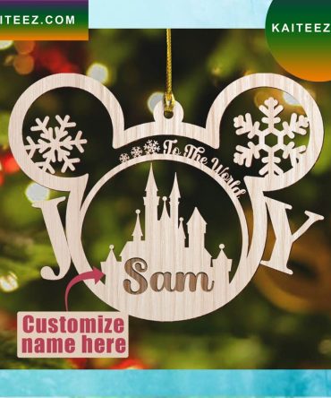 Christmas Is Coming Mickey Mouse Disney Wooden Christmas Ornament