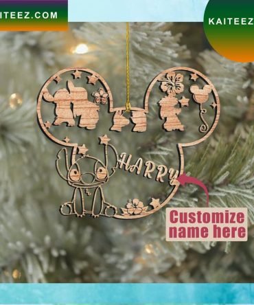 Christmas Is Coming Mickey Mouse Wooden Christmas Ornament