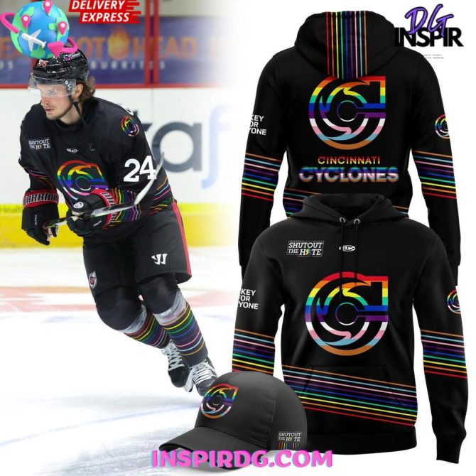 Cincinnati Cyclones Shutout The Hate 2025 Edition All Over Print Hoodie