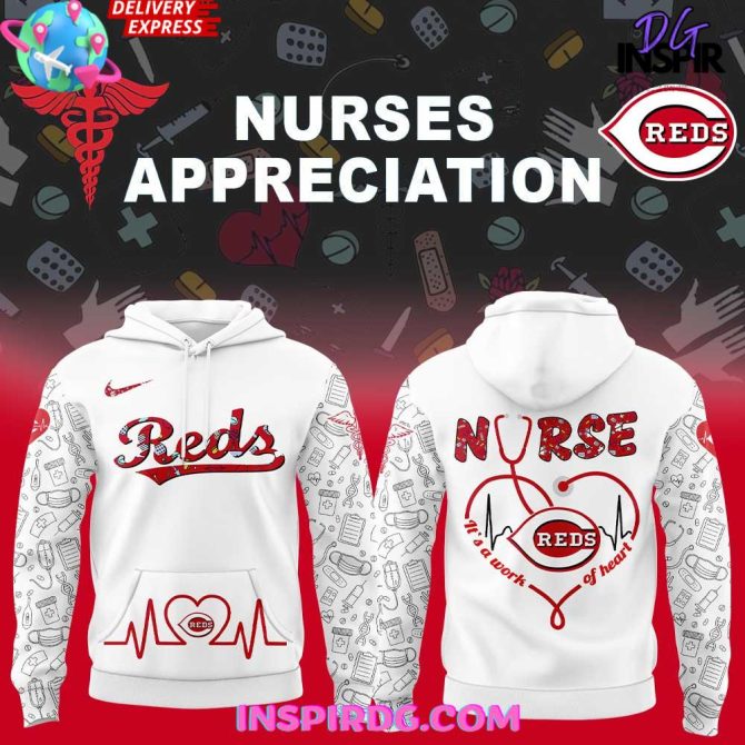 Nurse Appreciation Hoodie - Stylish Reds Design For Healthcare Heroes