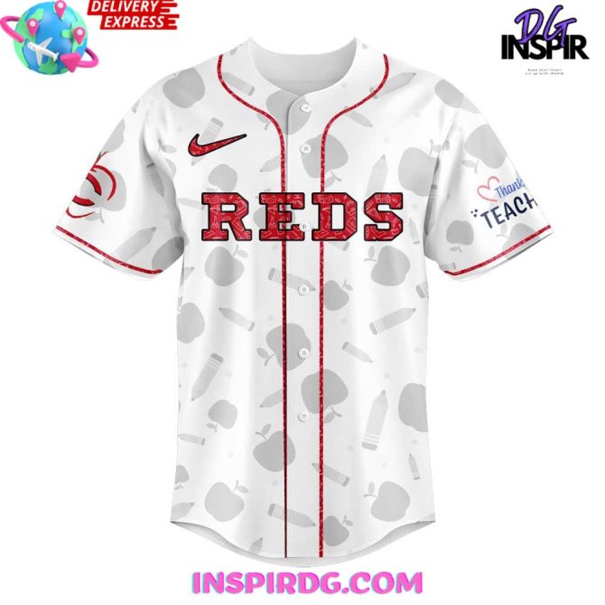 Cincinnati Reds Teacher Appreciation 2025 Baseball Jersey - Image 2