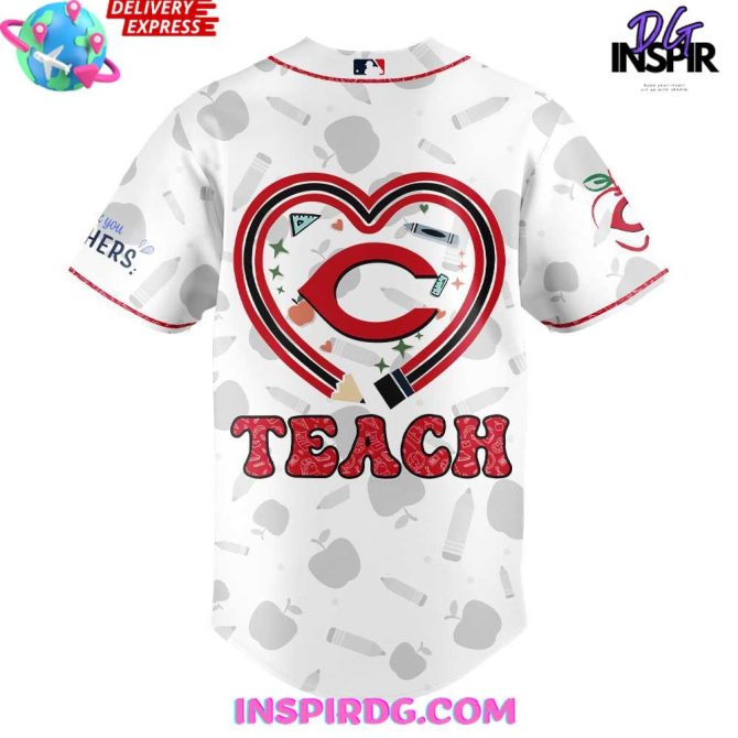 Cincinnati Reds Teacher Appreciation 2025 Baseball Jersey - Image 3