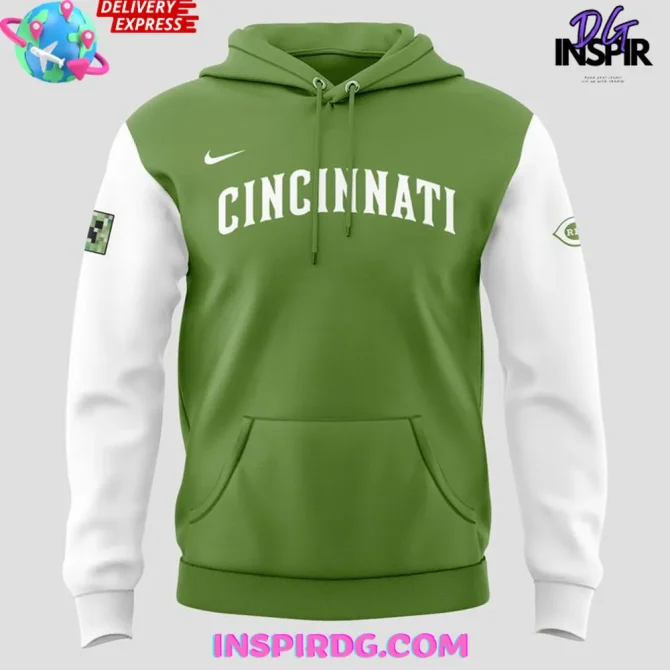 Cincinnati Reds X Minecraft Chicken Jockey Movie Night All Over Print Hoodie - Image 2