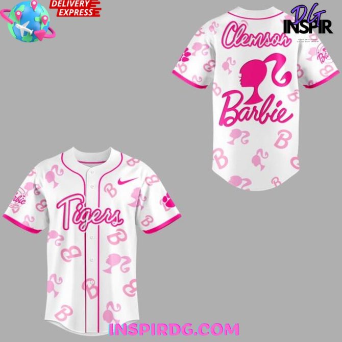 Clemson Tiger X 2025 Barbie Night Special Baseball Jersey - Image 2