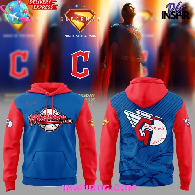 Cleveland Guardians Superman Night 2025 All Over Print Hoodie