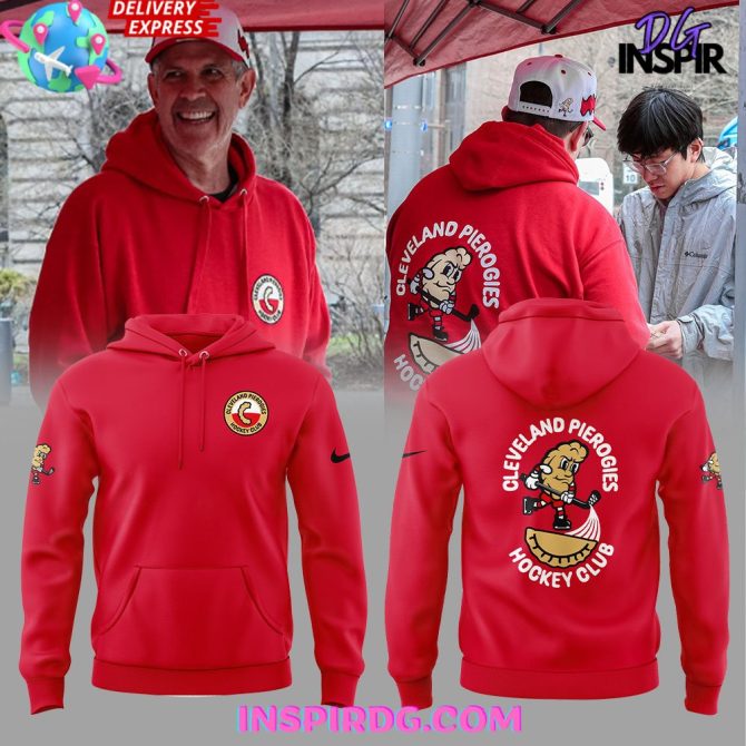 Cleveland Pierogies Hockey Club Special Edition Red All Over Print Hoodie