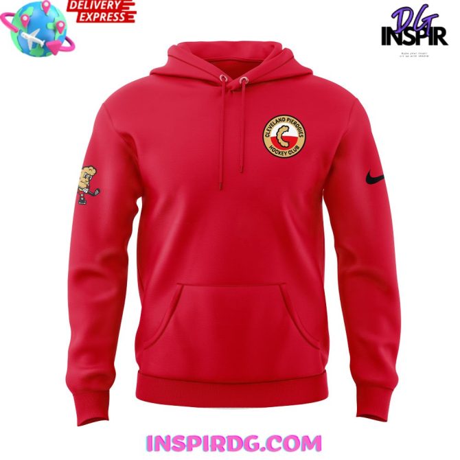 Cleveland Pierogies Hockey Club Special Edition Red All Over Print Hoodie - Image 2