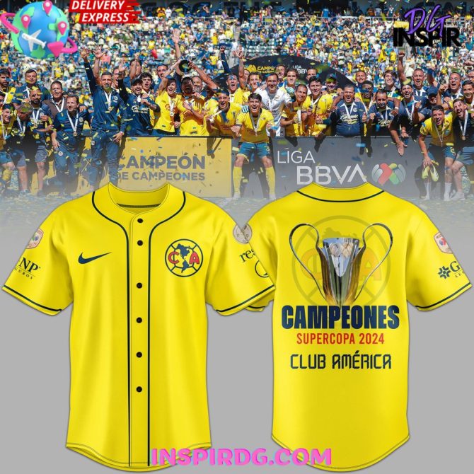 Club America Campeones Super Copa 2024 Baseball Jersey