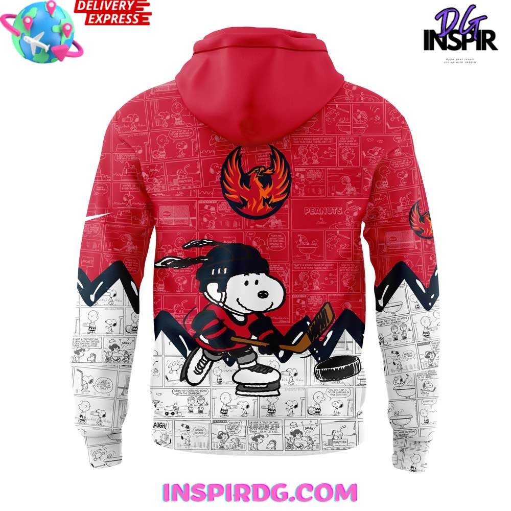 Coachella Valley Firebirds 75Th Anniversary Of Peanuts Special All Over Print Hoodie, 3D Hoodie - Image 3