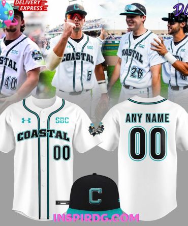 Coastal Carolina Chanticleers 2025 Ncaa College World Series Baseball Jersey