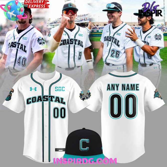 Coastal Carolina Chanticleers 2025 Ncaa College World Series Baseball Jersey
