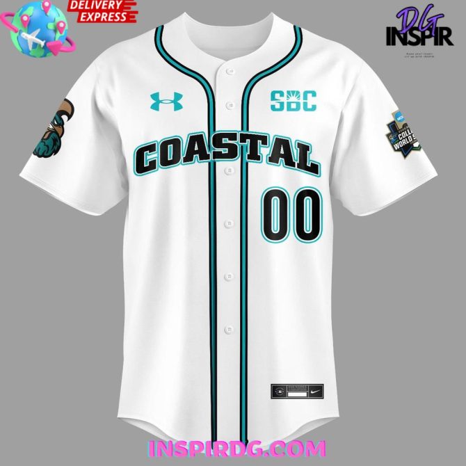 Coastal Carolina Chanticleers 2025 Ncaa College World Series Baseball Jersey - Image 2