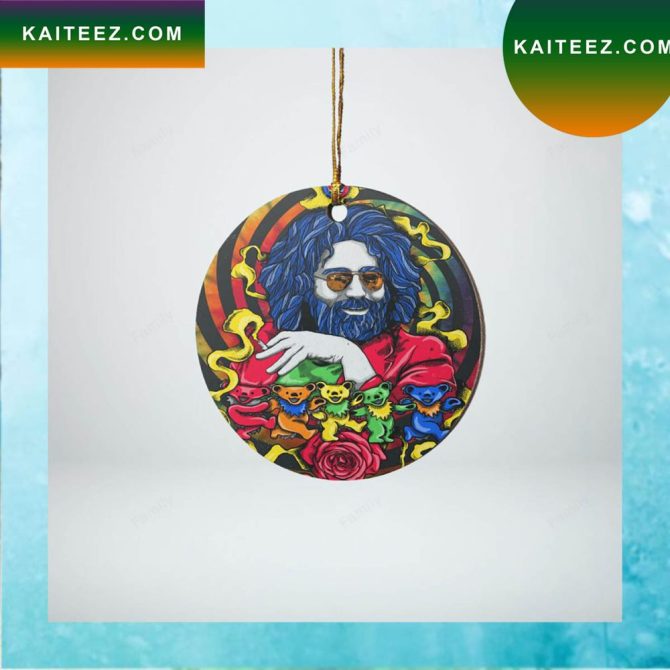 Colorful Bears Round Christmas Ornament