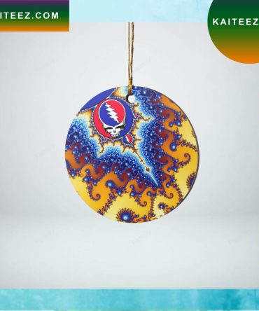 Colorful Grateful Dead Round Christmas Ornament