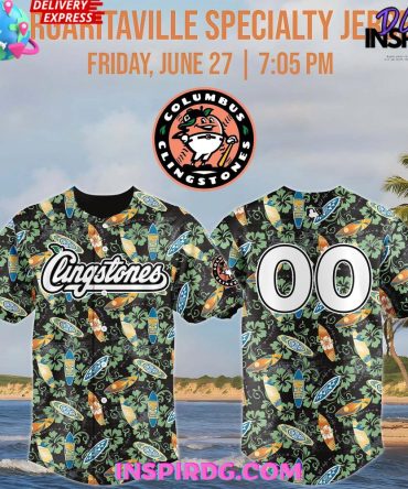 Columbus Clingstones X Margaritaville Specialty Baseball Jersey