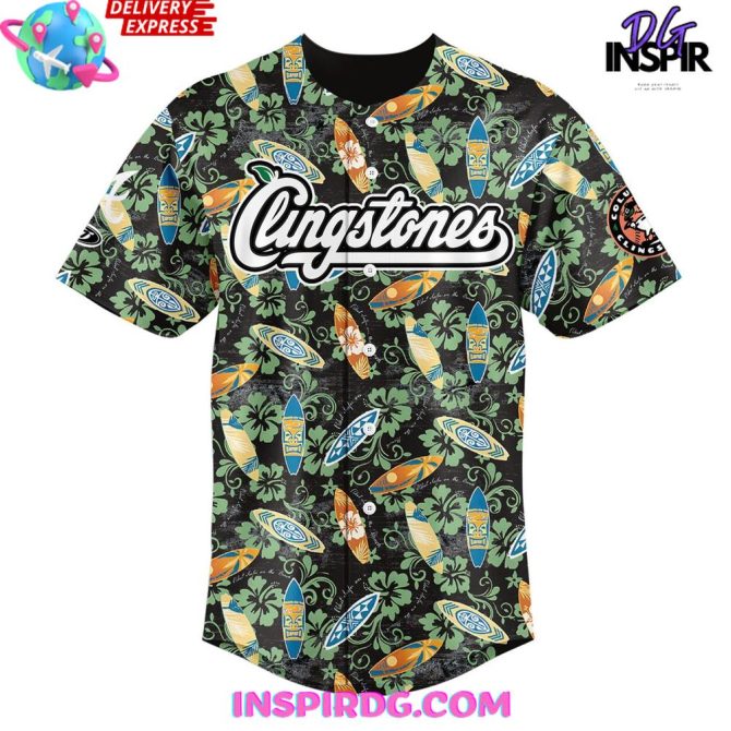 Columbus Clingstones X Margaritaville Specialty Baseball Jersey - Image 2