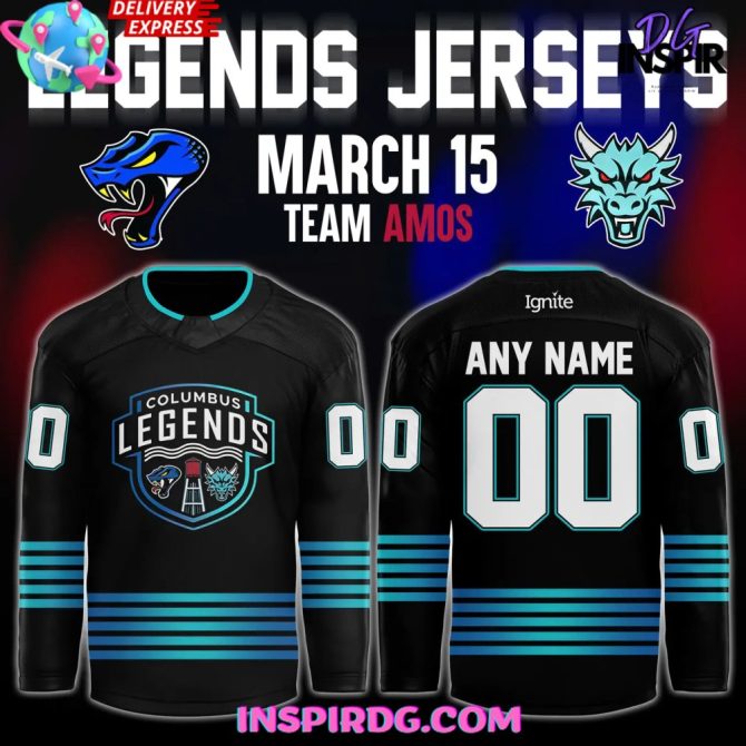 Columbus River Dragons Legends Night 2025 Hockey Jersey