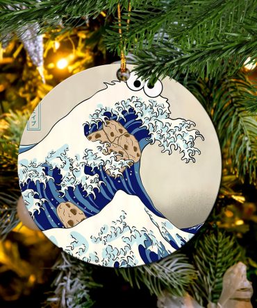Cookie The Great Wave Mica Ornament Perfect Gift For Holiday