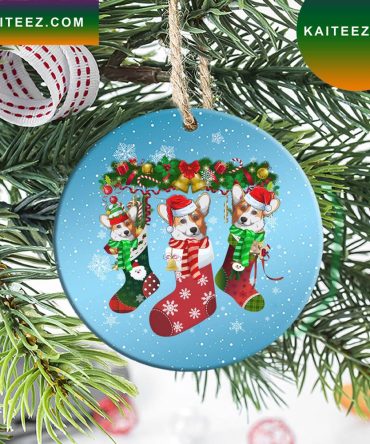 Corgi Christmas Socks Tree Decorations Christmas Ornament