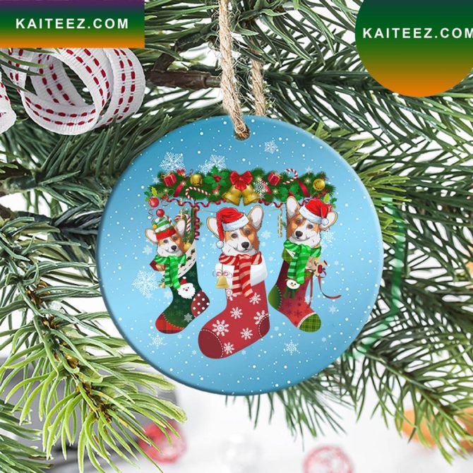Corgi Christmas Socks Tree Decorations Christmas Ornament