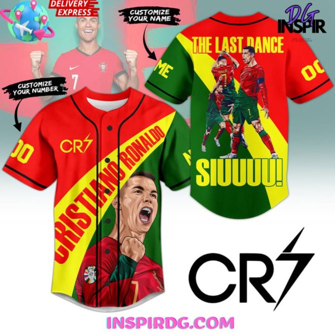 Cristiano Ronaldo Cr7 Euro 2024 Baseball Jersey Shirt