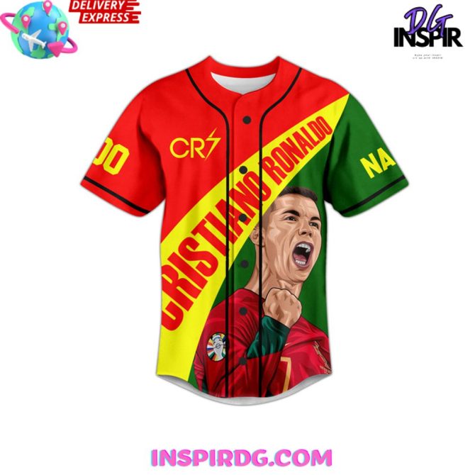 Cristiano Ronaldo Cr7 Euro 2024 Baseball Jersey Shirt - Image 2