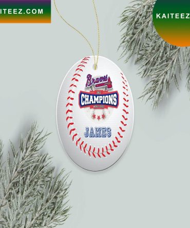 Custom Atlanta Braves Ornament Baseball World Series  Christmas Ornament
