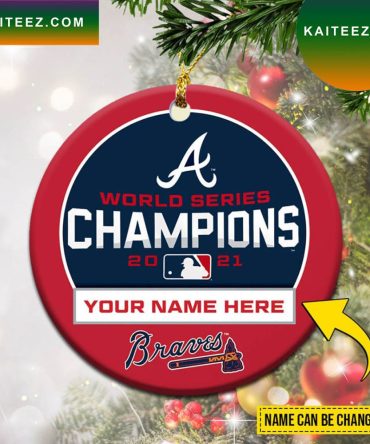 Custom Atlanta Braves World Series Champions  Christmas Ornament