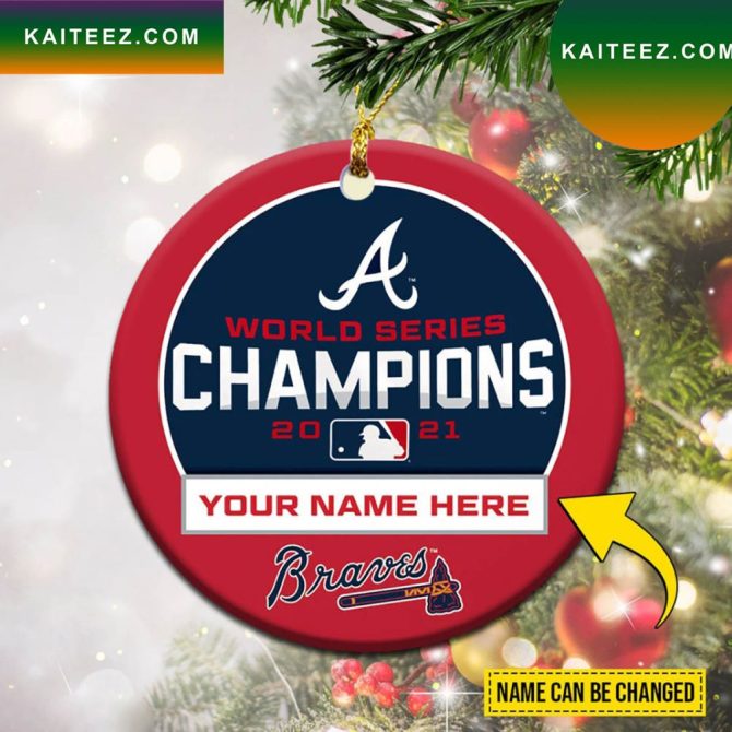 Custom Atlanta Braves World Series Champions  Christmas Ornament