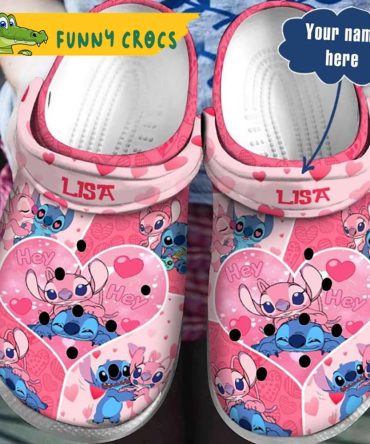 Custom Couple Stitch Crocs Clog Shoes - Discover Comfort And Style Clog Shoes For Family