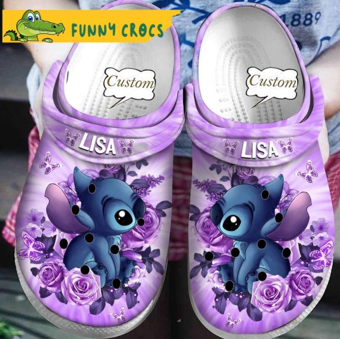 Custom Disney Stitch Pink Crocs - Discover Comfort And Style Clog Shoes For Family