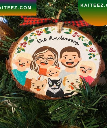 Custom Family Portrait Christmas Ornament