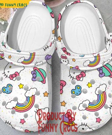 Custom Hello Kitty Rainbow Crocs Style - Discover Comfort And Style Clog Shoes Unisex Clogs Garden Shoes