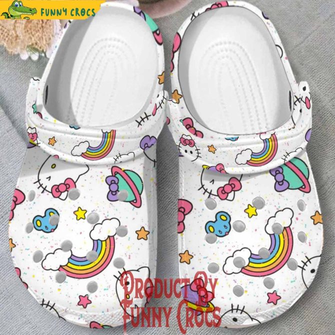 Custom Hello Kitty Rainbow Crocs Style - Discover Comfort And Style Clog Shoes Unisex Clogs Garden Shoes