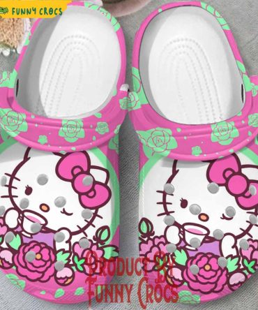 Custom Hello Kitty Rose Crocs Shoes - Discover Comfort And Style Clog Shoes Unisex Clogs Garden Shoes