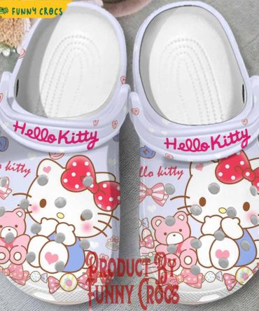 Custom Hello Kitty Teddy Bear Crocs Shoes - Discover Comfort And Style Clog Shoes Unisex Clogs Garden Shoes
