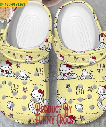 Custom Hello Kitty Yellow Crocs For Kids - Discover Comfort And Style Clog Shoes Unisex Clogs Garden Shoes