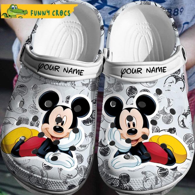 Custom Mickey Mouse Crocs Slippers - Discover Comfort And Style Clog Shoes Unisex Clogs Garden Shoes