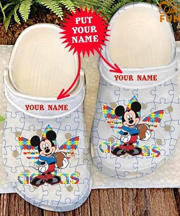 Custom Mickey Mouse Playing Sport Crocs - Discover Comfort And Style Clog Shoes Unisex Clogs Garden Shoes