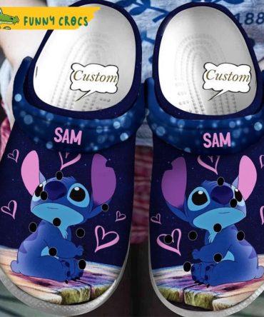 Custom My Love Stitch Crocs - Discover Comfort And Style Clog Shoes For Family