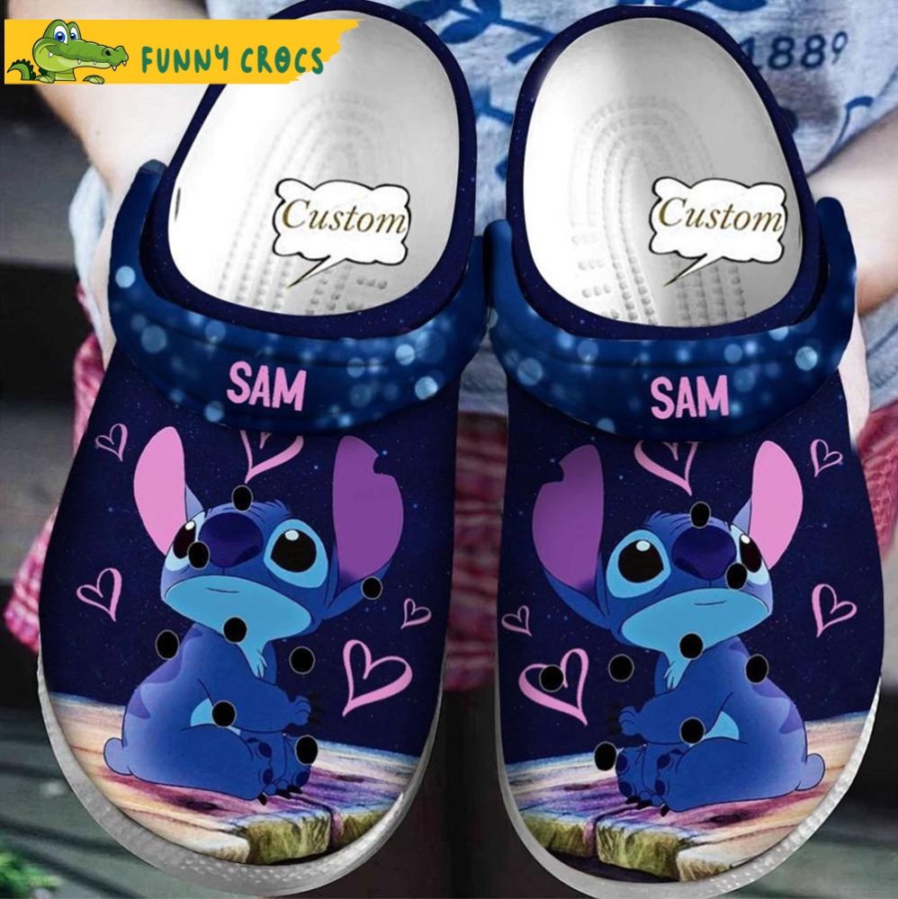 Custom My Love Stitch Crocs - Discover Comfort And Style Clog Shoes For Family