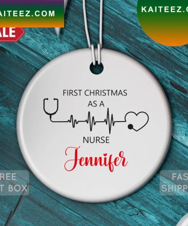 Custom Nurse Name Christmas Ornament