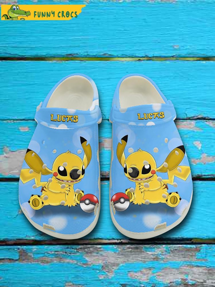 Custom Pokemon Stitch Crocs Clog Shoes - Discover Comfort And Style Clog Shoes For Family