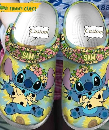 Custom Sunflowers Stitch Crocs Clog Shoes - Discover Comfort And Style Clog Shoes For Family