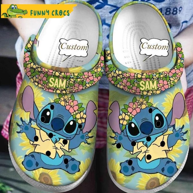 Custom Sunflowers Stitch Crocs Clog Shoes - Discover Comfort And Style Clog Shoes For Family