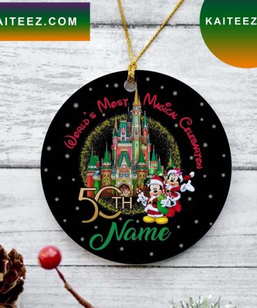 Custom Walt Disney World 50Th Anniversary Ornaments
