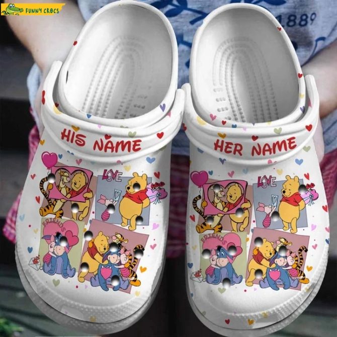Custom Winnie The Pooh Disney Crocs - Discover Comfort And Style Clog Shoes Unisex Clogs Garden Shoes - Image 2