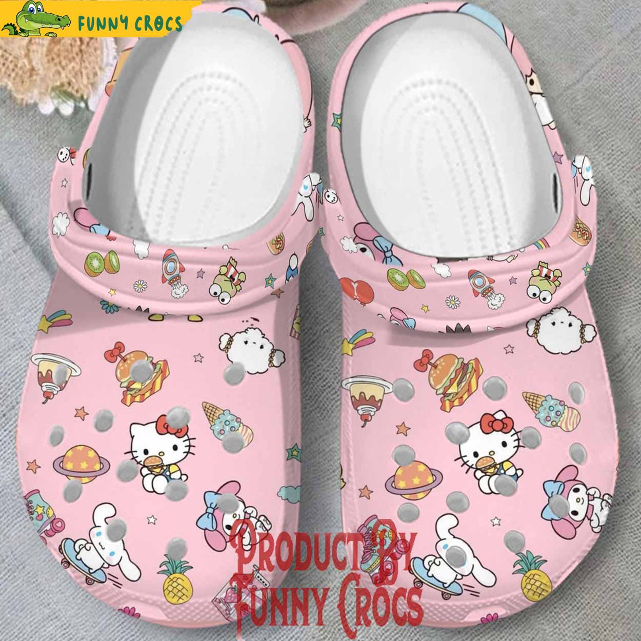 Customized Hello Kitty And Kuromi Pattern Crocs Shoes - Discover Comfort And Style Clog Shoes Unisex Clogs Garden Shoes