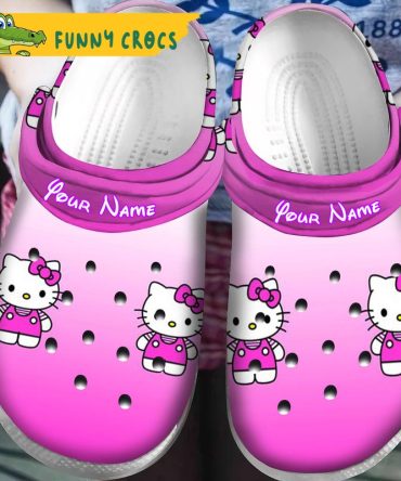 Customized Hello Kitty Pink Purple Crocs - Discover Comfort And Style Clog Shoes Unisex Clogs Garden Shoes