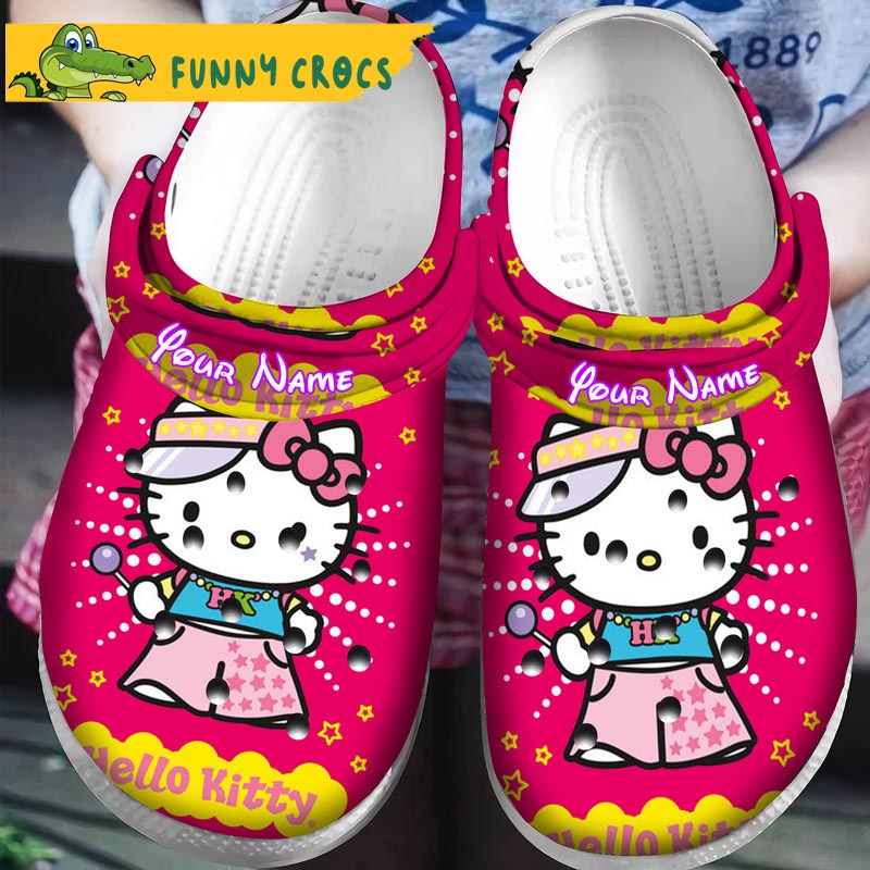 Customized Hello Kitty Pink Red Crocs - Discover Comfort And Style Clog Shoes Unisex Clogs Garden Shoes